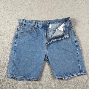 VTG Levi's 505 Relaxed Fit Denim Shorts Mens W36 Light Wash Blue